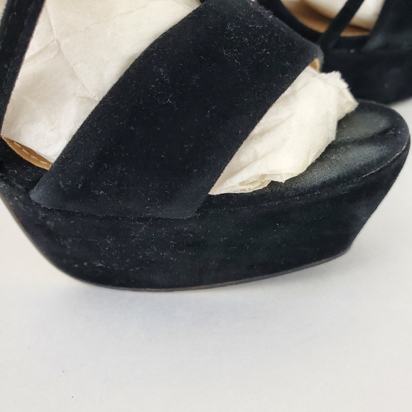IOB Colin Stuart Strappy Velvet Platform Pumps 6.5 - Picture 7 of 11